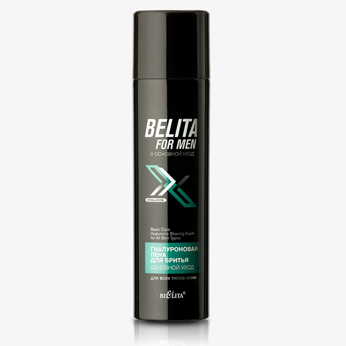 BELITA FOR MEN Основной уход - Гиалуроновая пена для бритья для всех типов кожи «Основной уход»