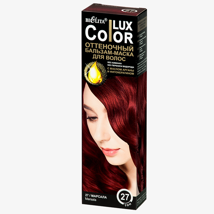 Color LUX с маслом арганы и фитокератином - Оттеночный БАЛЬЗАМ-МАСКА для волос ТОН 27 марсала