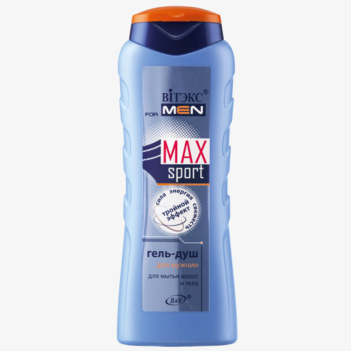 MAXsport - Гель-душ для мытья волос и тела для мужчин «Тройной эффект»