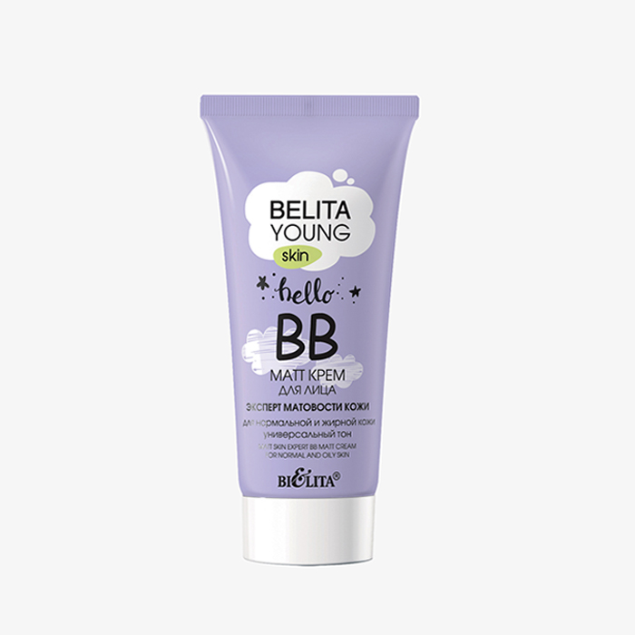BELITA YOUNG SKIN - ВВ-matt крем для лица «Эксперт матовости кожи» для нормальной и жирной кожи